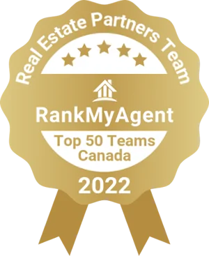 RankMyAgent top50 canada 2022 — Real Estate Partners Team