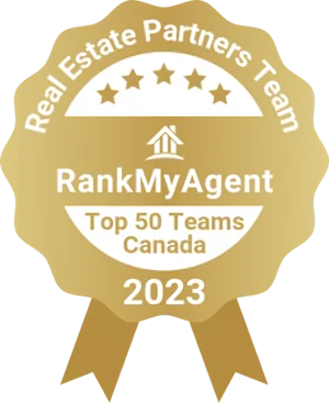 RankMyAgent top50 canada 2023 — Real Estate Partners Team